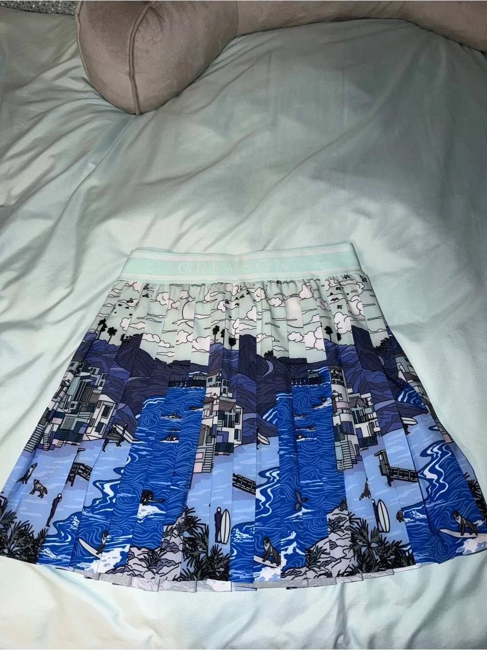 Greyson Womens Coastal Dream Leo Golf Skirt Zuma Multi